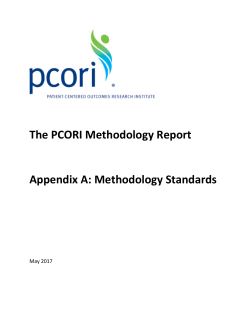 The PCORI Methodology Report Appendix A: Methodology Standards