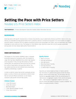 Setting the Pace with Price Setters