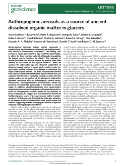 Anthropogenic aerosols as a source of ancient dissolved organic