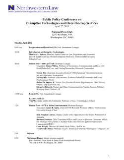 Public Policy Conference on Disruptive