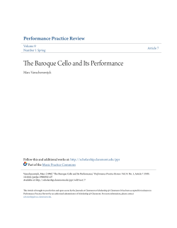 The Baroque Cello and Its Performance