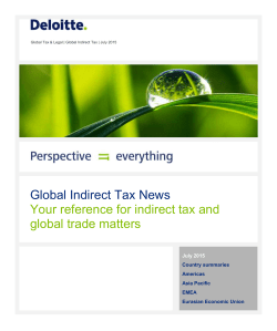 Global Indirect Tax News - July 2015