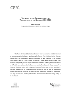 The impact of the Ottoman legacy on turkish Policy in