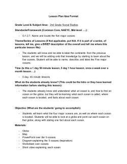The Five Oceans Lesson Plan