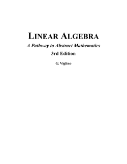 linear algebra - Ramapo College of New Jersey