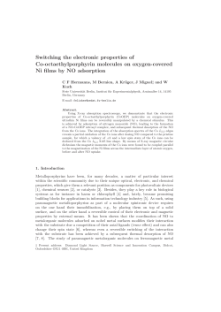 Switching the electronic properties of Co - diss.fu