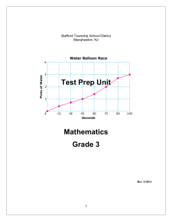 Grade 3 Math Test Prep Unit - Stafford Township School District