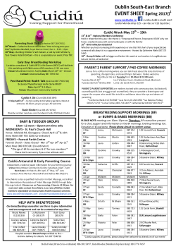 Spring 2017 Event Sheet