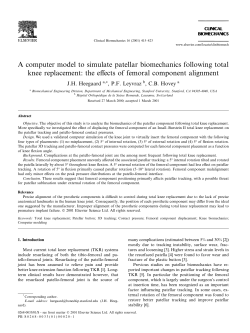 A computer model to simulate patellar biomechanics following total