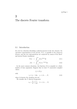 The discrete Fourier transform
