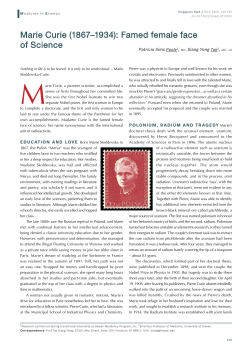 Marie Curie (1867&ndash;1934): Famed female face of