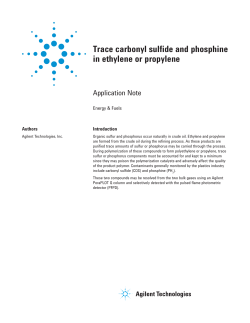 Trace carbonyl sulfide and phosphine in ethylene or propylene