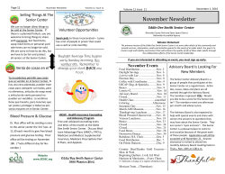 November Newsletter - Eddie Dee Smith Senior Center