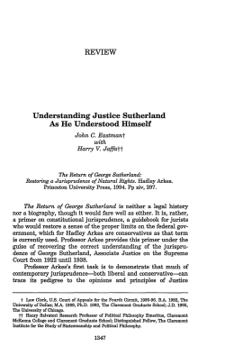 Understanding Justice Sutherland as He Understood Himself