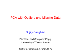 PCA with Outliers and Missing Data - Math-UMN