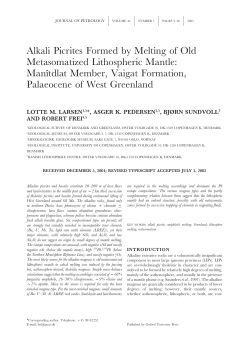 Alkali Picrites Formed by Melting of Old
