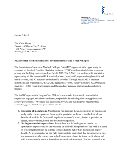 August 7, 2015 The White House Executive Office of the President