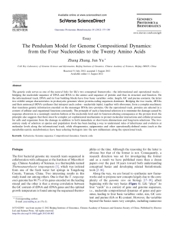 The Pendulum Model for Genome