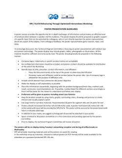 Poster Guidelines
