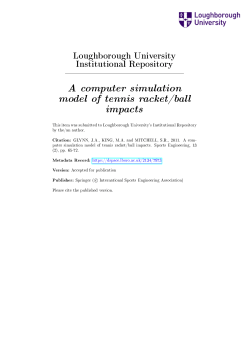 A computer simulation model of tennis racket/ball impacts