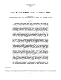 From Deccan to R&eacute;union: No trace of a mantle plume