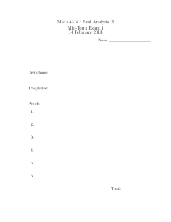 Exam 1 Solutions