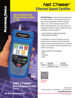 Ethernet Speed Certifier