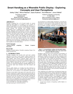 Smart Handbag as a Wearable Public Display