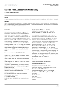 Suicide Risk Assessment Made Easy