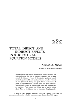 TOTAL, DIRECT, AND INDIRECT EFFECTS IN