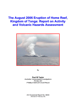 submarine volcano iii - Pacific Disaster Net