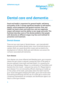Dental care and dementia