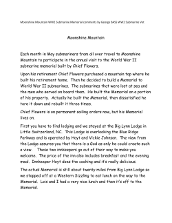 Moonshine Mountain WW2 Submarine Memorial comments by