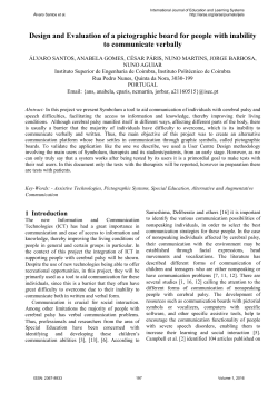 Design and Evaluation of a pictographic board for people