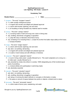 Spelling Classroom | Printable