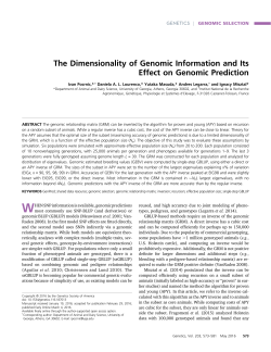 The Dimensionality of Genomic Information and Its Effect