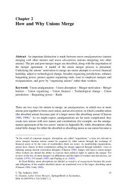 How and Why Unions Merge