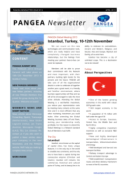 PANGEA Newsletter - Pangea Logistics Network