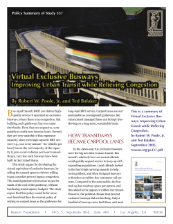 HOW TRANSITWAYS BECAME CARPOOL LANES