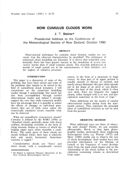 How Cumulus Clouds Work - The Meteorological Society of New