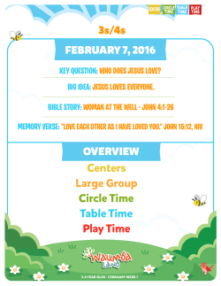 Centers Large Group Circle Time Table Time Play Time