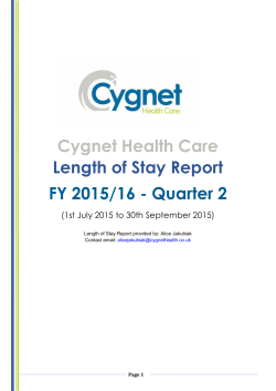 Cygnet Health Care Length of Stay Report FY 2015/16
