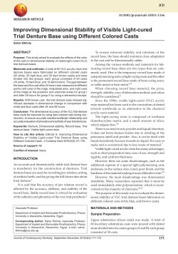 Improving Dimensional Stability of Visible Light