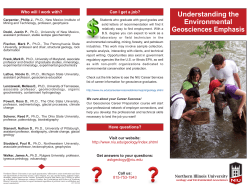 Environmental Geosciences emphasis