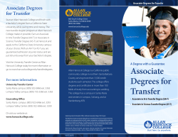 Associate Degrees for Transfer