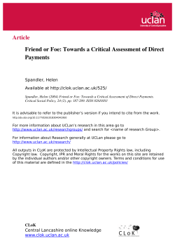Article Friend or Foe: Towards a Critical Assessment of Direct