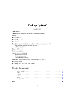 Package `goftest`