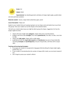 Hands-on Activity 3: Shape Sort
