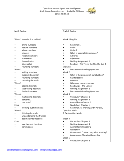 Questions are the sign of true intelligence! Adult Home Education