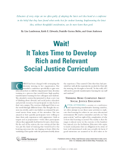 It takes time to develop rich and relevant social